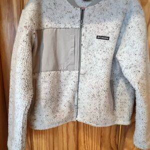 Columbia Speckled Cream Fleece Jacket